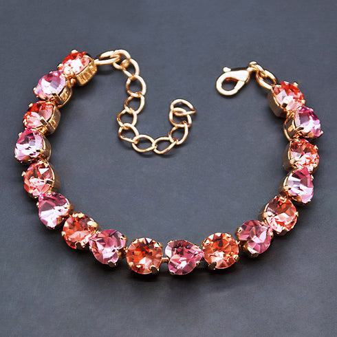 Браслет "Tieši Tev II (Rose Peach)" с кристаллами Swarovski™